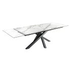 Meghosszabbítható étkezőasztal Paquita 180-220-260 cm fehér márvány