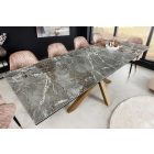 Meghosszabbítható étkezőasztal Paquita 180-220-260 cm szürke márvány