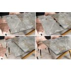 Meghosszabbítható étkezőasztal Paquita 180-220-260 cm szürke márvány