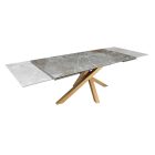 Meghosszabbítható étkezőasztal Paquita 180-220-260 cm szürke márvány