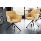 Design forgószék Rahiq mustársárga