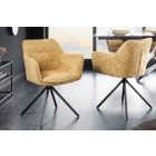 Design forgószék Rahiq mustársárga