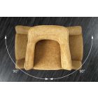 Design forgószék Rahiq mustársárga