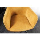 Design forgószék Rahiq mustársárga bársony