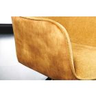 Design forgószék Rahiq mustársárga bársony