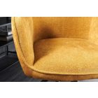 Design forgószék Rahiq mustársárga bársony