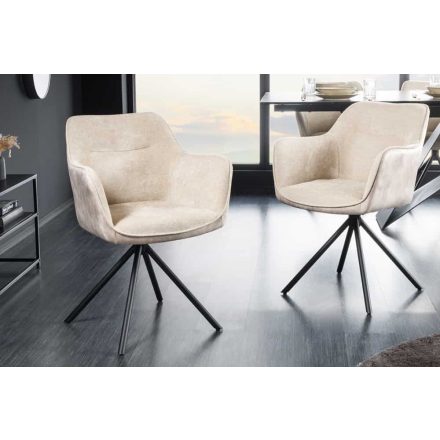 Design forgószék Rahiq pezsgő bársony