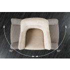 Design forgószék Rahiq pezsgő bársony