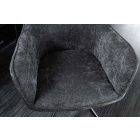 Design forgószék Rahiq sötétszürke bársony