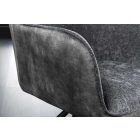 Design forgószék Rahiq sötétszürke bársony