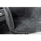 Design forgószék Rahiq sötétszürke bársony