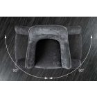 Design forgószék Rahiq sötétszürke bársony