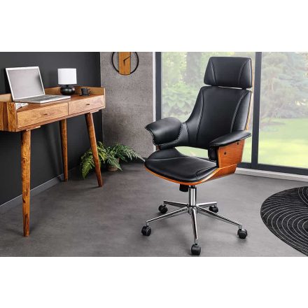 Design irodai szék Uriela dió / fekete