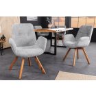 Design forgószék Yanisin szürke bouclé