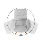 Design forgószék Yanisin szürke bouclé