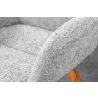 Design forgószék Yanisin szürke bouclé
