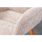 Design forgószék Yanisin bézs bouclé