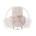 Design forgószék Yanisin bézs bouclé