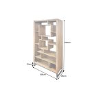 Design könyvespolc Louis Honey 190 cm akác