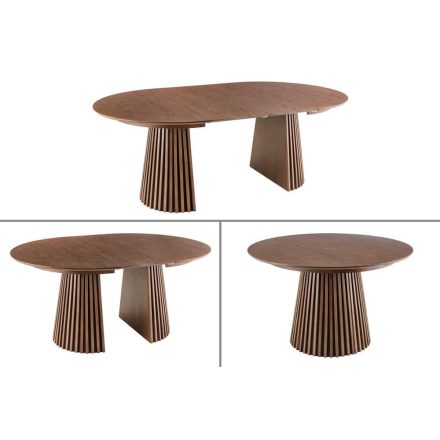 Hosszabbítható étkezőasztal Wadeline 120-160-200 cm sötét tölgy