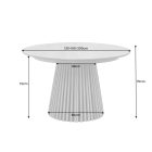 Hosszabbítható étkezőasztal Wadeline 120-160-200 cm sötét tölgy