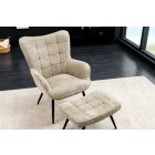 Design fotel Sweden szürke-bézs