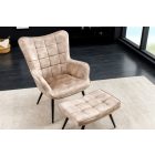 Design fotel Sweden pezsgő bársony