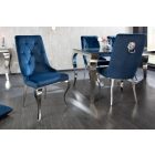 Design szék Rococo Levia fej kék / króm