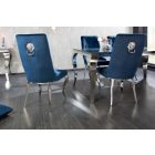 Design szék Rococo Levia fej kék / króm