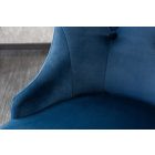 Design szék Rococo Levia fej kék / króm