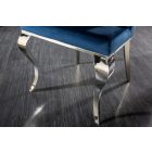 Design szék Rococo Levia fej kék / króm