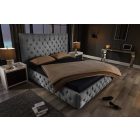 Design ágy Laney 180 x 200 cm szürke szövet