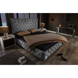 Design ágy Laney 180 x 200 cm szürke szövet