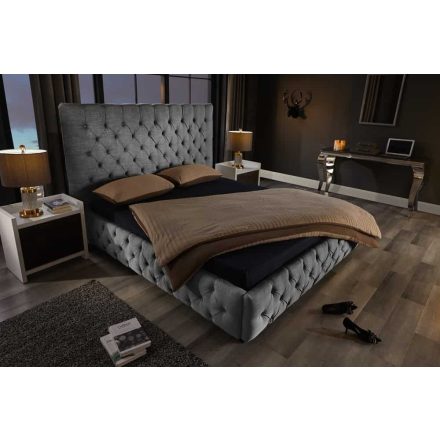 Design ágy Laney 180 x 200 cm szürke szövet