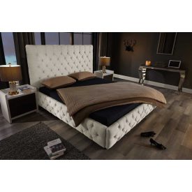 Design ágy Laney 180 x 200 cm bézs szövet