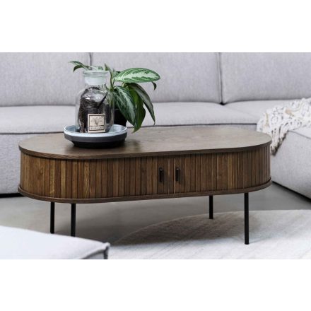 Design dohányzóasztal Vasiliy 120 cm füstös tölgy