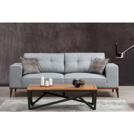Design 3 személyes kanapé Tarika 223 cm világosszürke