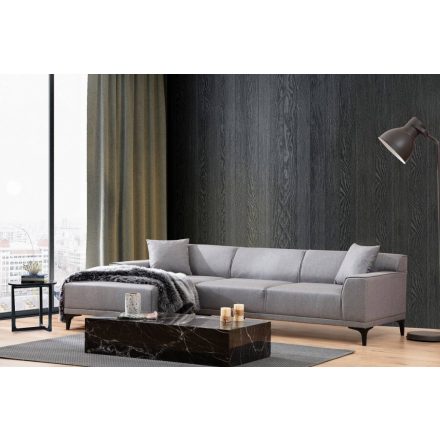 Design sarokkanapé Dellyn 250 cm világosszürke - bal