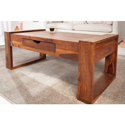 Design dohányzóasztal Caliana 100 cm Sheesham