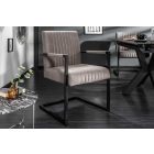 Szánkótalpas szék Boss II kéztámlával szürkésbarna taupe