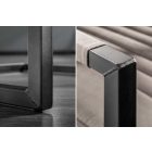 Szánkótalpas szék Boss II kéztámlával szürkésbarna taupe