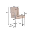 Szánkótalpas szék Boss II kéztámlával fekete bőr