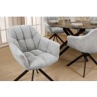 Design forgószék Vallerina szürke buklé