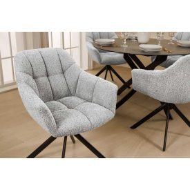 Design forgószék Vallerina szürke buklé