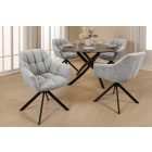 Design forgószék Vallerina szürke buklé