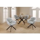 Design forgószék Vallerina szürke buklé