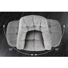 Design forgószék Vallerina szürke buklé