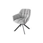 Design forgószék Vallerina szürke buklé