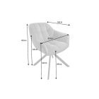 Design forgószék Vallerina szürke buklé