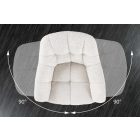 Design forgószék Vallerina fehér buklé